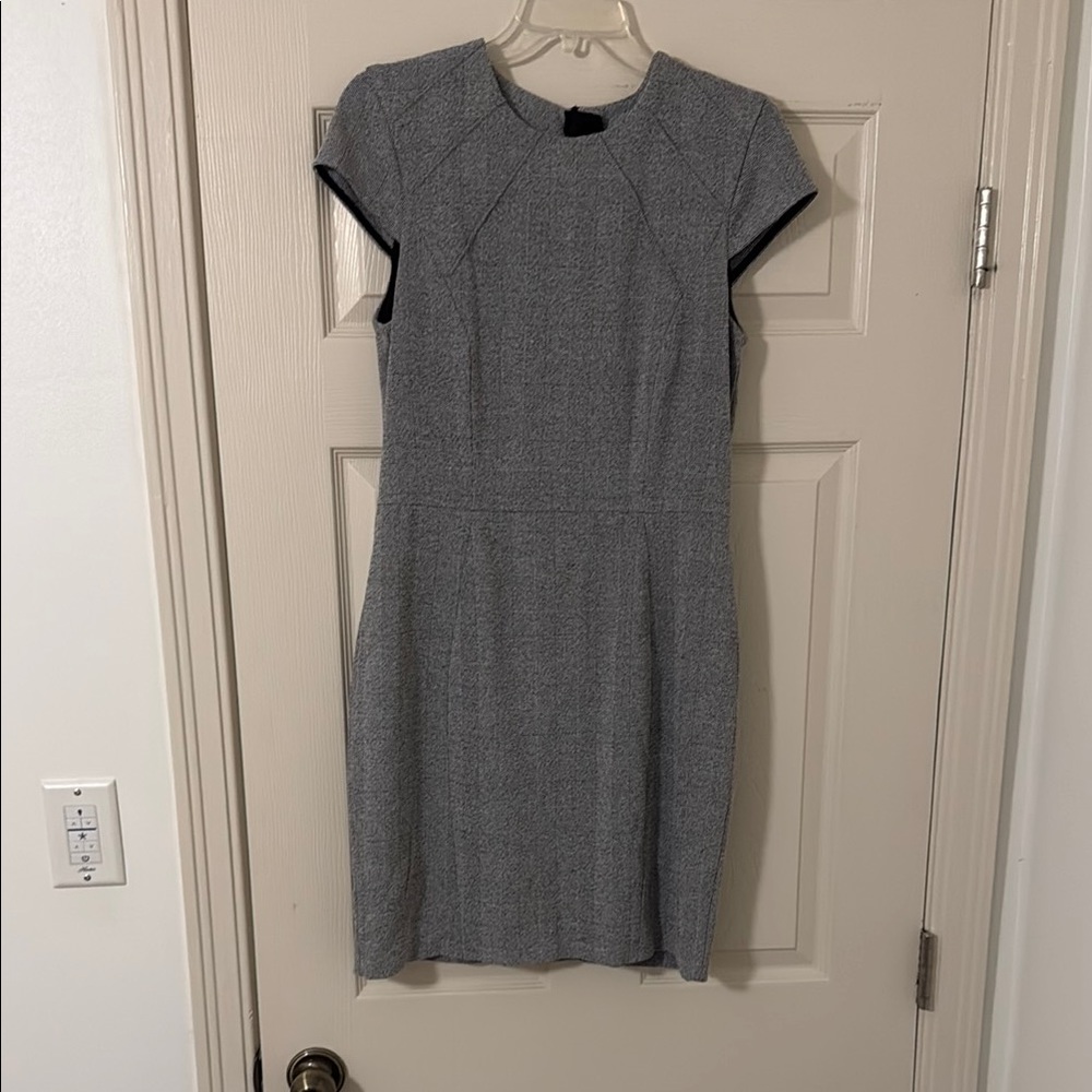 Elegant Gray Cap Sleeve Dress